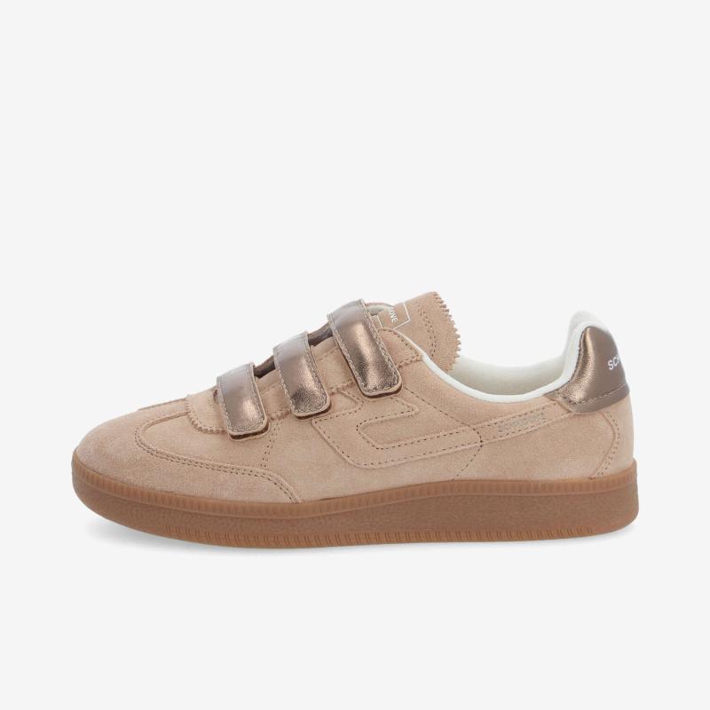 SHEFFIELD STRAPS W - SUEDE/METAL - BEIGE/BRONZE